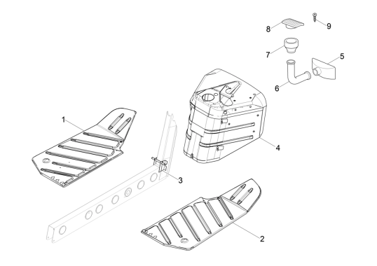 Gulvplade og luftindtag Ape 50